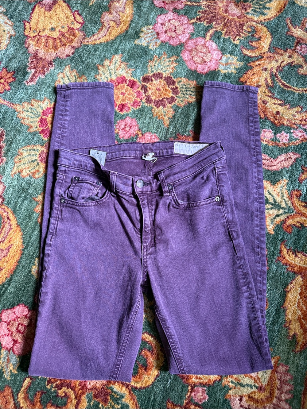 rag & bone Deep Purple Skinny Jeans Sz 27